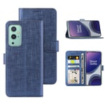 Foluu Case Compatible with OnePlus 9 5G Case, for OnePlus 9 Case Canvas Flip/Folio Soft TPU Cover Bumper Kickstand Ultra Slim Strong Magnetic Closure Cover for OnePlus 9 5G 2021 (Blue)