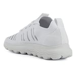 Geox Femme D Spherica C Sneakers, White, 39 EU