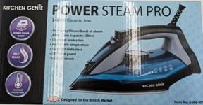 Kitchen Genie Power Steam PRO 2400W 350ml Tank, Ceramic Iron 2400-IRN Teal Blue