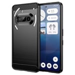 EIDERWOOD Nothing Phone (3a) Brushed Carbon Fiber Flexibelt Plast Skal - Svart