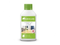 Nordicare LINSEED OIL is a vegetable oil for treatment and maintenance of all solid wood. The oil leaves a 100% biological surface and underlines the original natural structure of the wood. Provides the surface with a beautiful, long-lasting and resistant surface, protecting against dirt, moisture and drying out. Lighter woods will attain a light yellow color. 1Ltr