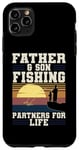 Coque pour iPhone 11 Pro Max Père-fils Partenaires de pêche pour la vie rétro assortis