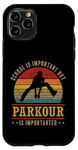 Coque pour iPhone 11 Pro Parkour est important Free Runner Retro Vintage