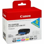 Canon 6496B005 Canon 550551 Bläckpatron Multipack BK + CMY