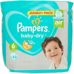 Pampers Baby Dry Diapers Gr Size 6 for Breathable Dryness, 13 to 18 kg, Pack...