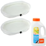 2 Mop Pads Detergent for WOLF 1500W Super H2OT 10 in 1 Steam Cleaner Citrus