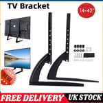 Universal Adjustable Table TV Stand Legs Bracket Mount Base For 14~42" LCD LED