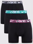 Nike Underwear Mens Boxer Brief 3pk - Multi, Multi, Size Xl, Men