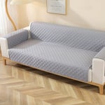 Double-sided Waterproof Pet Cushion Diamond Pattern Sofa Cover, Size:190x196cm(Grey)