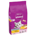 Whiskas Adulte 1+ – Croquettes pour chat adulte stérilisé – au Poulet – 6 Sacs de 1,75kg