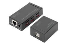 DIGITUS DA-70143 - USB Extender & 2.0 USB Hub 4 Port - USB-forlængerkabel - USB 2.0