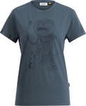 Lundhags Lundhags Women's Järpen Printed T-Shirt Denim Blue S, Denim Blue