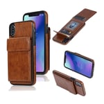 Apple Crazy Horse iPhone XS oil buffed leather case - Brown Brun