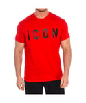 Dsquared2 Mens short sleeve T-shirt S74GD0601-S22427 - Red - Size X-Small