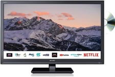 Sharp 24" Smart TV DVD Combi HD Ready 720p Built In Freeview play Netfix Prime