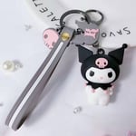 Söt animerad nyckelring nyckelkedja plånbok handväska bilaccessoarer Kuromi
