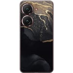 Asus Zenfone 9 Genomskinligt Skal Svart guld abstrakt