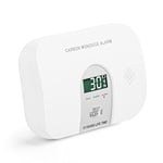 Meross Carbon Monoxide Detector/Alarm, LCD Digital Display CO Alarm with 2 AA Batteries(Include) and Silence Function, 7-Year Fire Safety for House, Bedroom, Hotel