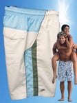 NEW Vintage NIKE CORTEZ Active Beach Sports Board Shorts Trunks Whte Blue XL