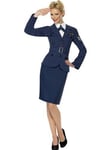Smiffys WW2 Air Force Female Captain, Blue (Size L)