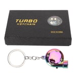LED Turbo Nyckelring med Ljud och Ljus Batteridriven Metall Elektrisk Elektronisk Bil Turbo Nyckelring Hänge