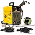 haxiaoer MIG145 Poste à Souder à Fil Fourré Sans Gaz 145A 230V Synergie Poste à Souder MIG 2 en 1 MIG/MMA E-hand IGBT Inverter Poste a Souder avec Fil de 1.0mm, Torche non démontable