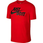 Nike M NSW Tee Just Do It Swoosh T-Shirt Homme University Red/(Black) FR: 4XL (Taille Fabricant: 4XL-T)