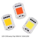 1pc Led Cob Lamp Chip 50w Ac 110v 220v Input Smart Ic Driver Fit White