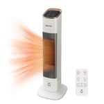 PTC Electric Ceramic Tower Heater 2000W, Tip-Over Protection, Remote Control, Timer Setting