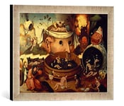 Kunst für Alle 'Encadré Image de Hieronymus Bosch Tondal Impression d'art dans Le Cadre de Haute qualité Photos Fait Main S Vision, 40 x 30 cm, Argent Raya