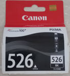 Canon PIXMA CLI-526BK 9ml Black Ink Cartridge New Sealed