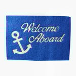 Lalizas Båtmatta Welcome Aboard, rektangel, 60 x 40 cm, marinblå