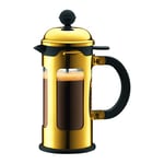 BODUM 0.35 Litre/12 oz Borosilicate Glass Chambord 3-Cup Coffee Maker, Gold