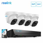 Reolink 8 Channel 2TB HDD NVR 5MP Security Camera System Non-Stop Recording