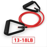 5 Levels Resistance Bands with Handles Yoga Pull Rope Elastic Fitness Exercise Tube Band for Home Workouts Strength Training Red