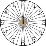 HOME DECO FACTORY HO2922 - Horloge Filaire 50cm Deco Murale Horloge, Metal-Fer, Noir, 50 x 2 x 50 cm