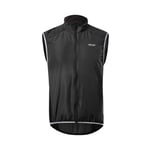 ARSUXEO Men's Cycling Vests Reflective Sleeveless Jacket 20V1 black L