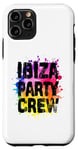 Coque pour iPhone 11 Pro Ibiza Party Crew coloré | Citation de vacances d'équipe 2024