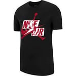 Nike M J Jm Classics Hbr Ss Crew Short Sleeve t-shirt, Men, mens, CU9570 011, Black/gym Red/white, S
