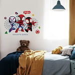 Marvel Sticker géant Spidey et ses amis fantastiques tête de lit Rouge, Jaune, Bleu, Vert, Orange, Violet, Gris