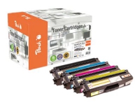 Peach Multi Pack Plus - 5-pack - XL - svart, gul, cyan, magenta - kompatibel - återanvänd - tonerkassett - för Brother DCP-L8410, HL-L8260, HL-L8360, MFC-L8690, MFC-L8900