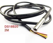 DS18B20 - 2M Kit de capteurs de température DS18B20 1M 18B20, Module de capteur numérique étanche, sonde en acier inoxydable pour capteurs Arduino TO-92 Hall