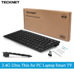 Ultra Thin Uk Qwerty 2.4ghz Wireless Keyboard For Pc Laptop Macbook Smart Tv Box