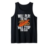 Will Play For Free Will Stop For Cash Dulcimer Tank Top
