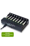 Rechargeable Battery Charging Dock plus 8 x AAA 800mAh Batteries