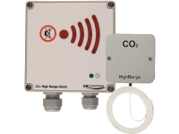 LS CONTROL CO2 High Range Alarm, ett komplett CO2-läckagelarmsystem för CO2-kylda kylrum och frysar med sensor och larmbox.