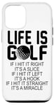 iPhone 12/12 Pro Life Is Golf If I Hit It Straight It's A Miracle - Golfing Case