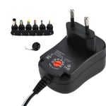 Justerbar spänningsförsörjning 3-12V 12W Adapter 1.2A Utgång 100-240V (EU-kontakt)