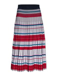 Banana Republic Pleated Knit Midi Skirt Knälång Kjol Multi/mönstrad [Color: BLUE MULTI ][Sex: Women ][Sizes: S,L ]