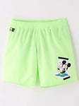 adidas Kids Disney Mickey Mouse Swim Shorts - Green, Green, Size 7-8 Years